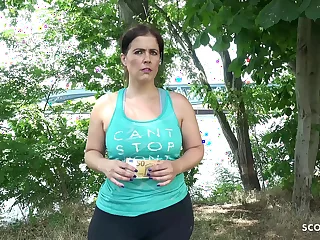 GERMAN SCOUT - BIG Exasperation BBW MATURE TALK TO FUCK AT STREET CASTING